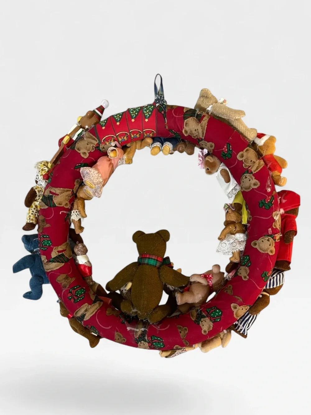 Rare Vintage Teddy Bear Holiday Wreath, Preowned